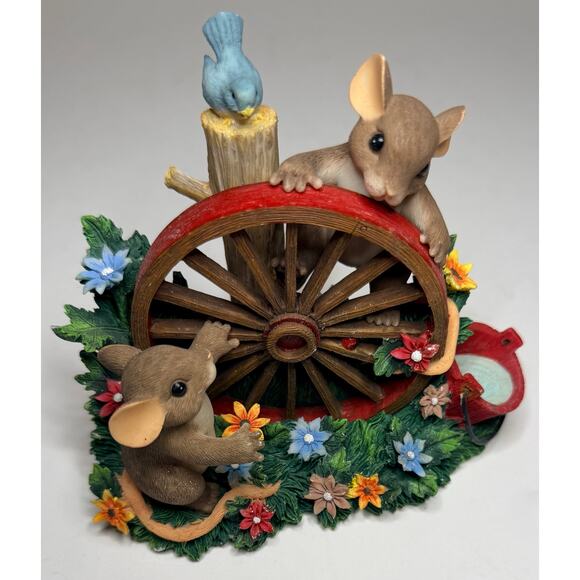 5 Fitz & Floyd Charming Tails Collectible Figurines Mice Collection Mouse Scenes - Picture 14 of 16